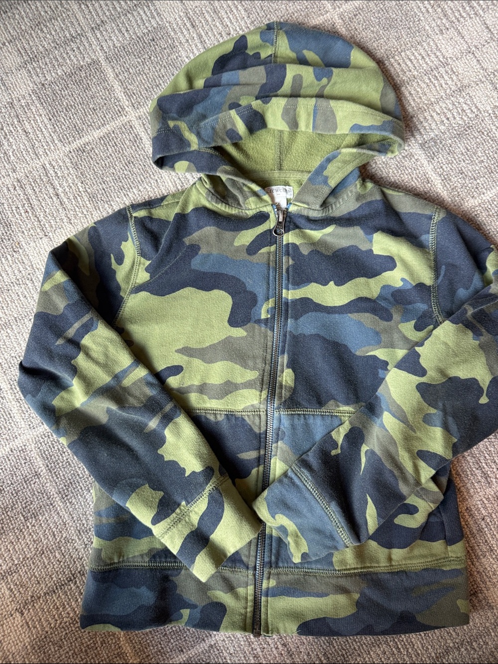 Kids' Camo Zip-Up Hoodie - Green Camouflage